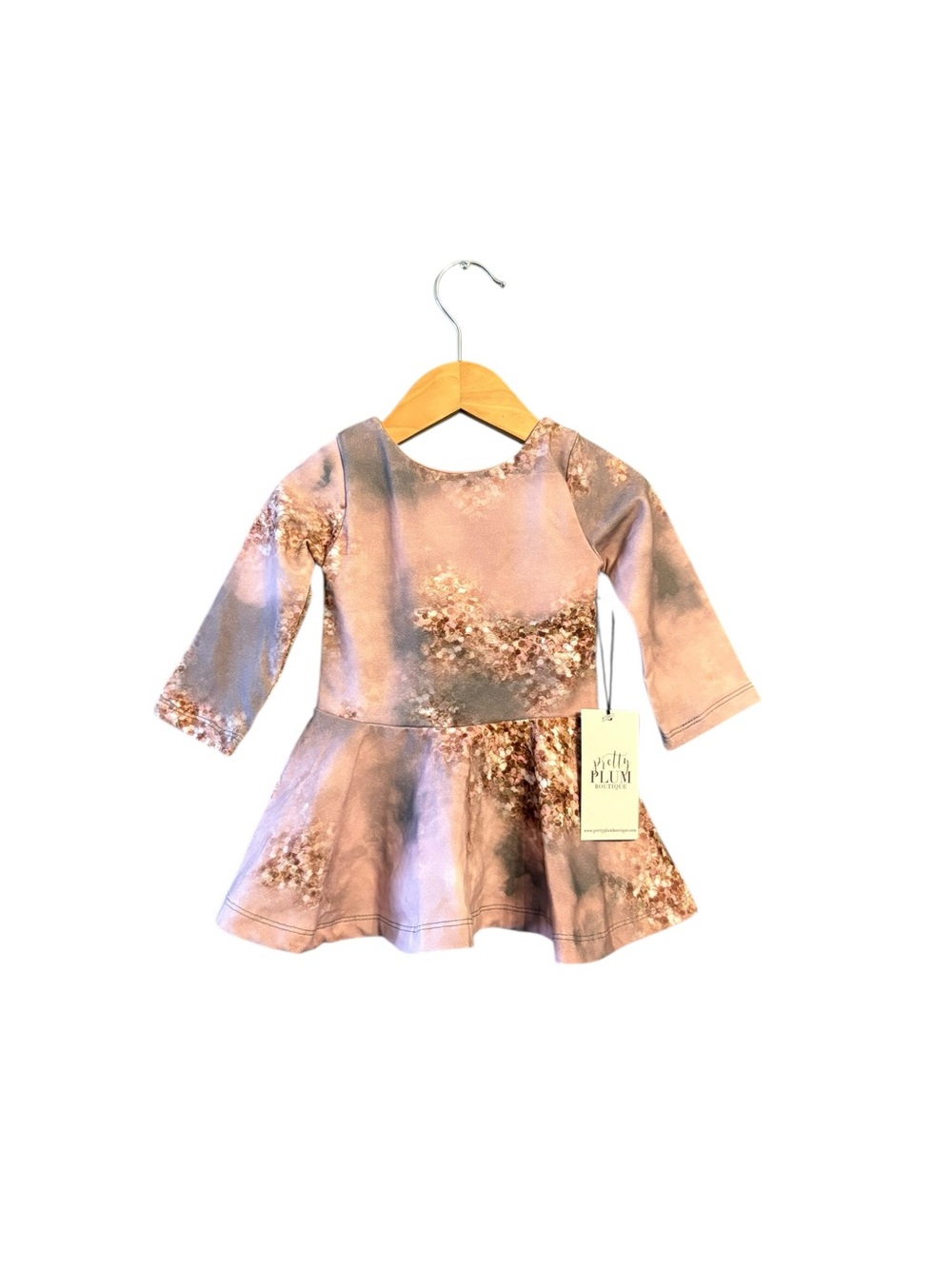 Girls' Pink Floral Sequin Fit-&-Flare Dress